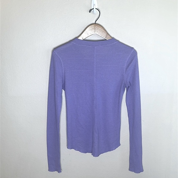 Zenana Snap Button Long Sleeve Henley Top Lavender Womens Size Small - Picture 6 of 13